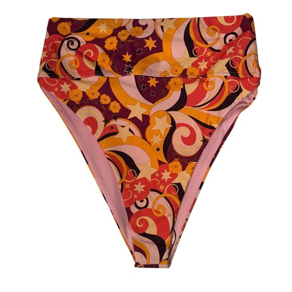 Beach Riot Small Highway Bikini Swim Bottoms High-Waisted Lined Quick-Dry New - Picture 1 of 7